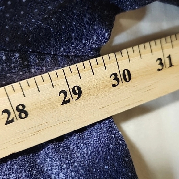 Synrgy Men's 2XLT Short Sleeve Collared Poly Blue "Flecked Design" Button-Up - Picture 3 of 6